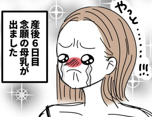 ボニュウウゥウゥ!産後6日目…歓喜の時は突然やってきた|生後一ヶ月で完ミにした話