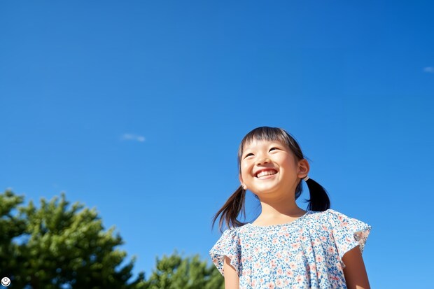 小学生　青空　女子