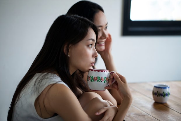 　女性　友人　2人　