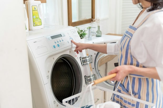 女性　洗濯機