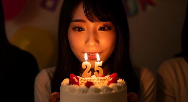 誕生日　女性　蝋燭