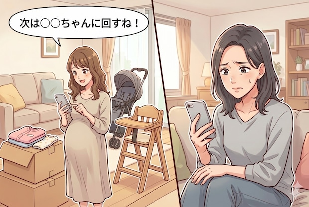 「あげた覚えはないですけど…」貸したマタニティー服を“お下がり”発言｜非常識な友人とベビー用品の行方