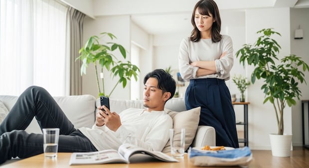 夫婦　夫　家事しない