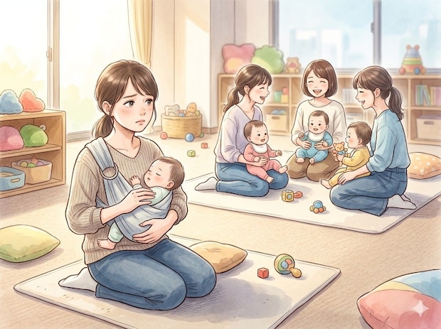 SNSで見つけた【ママ友の輪】にモヤッ…ママ友作りの迷路→初対面の輪に入れない焦りと結論