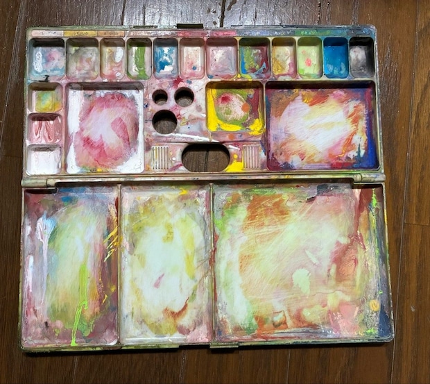 長男の絵の具セットを開けたら…芸術的な中身に4.5万いいね「こういう絵を描きたい！」「もはやアート」
