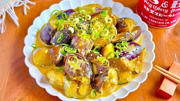 箸が止まらぬ美味しさ！料理家のカレーマヨなすレシピに2,600いいね「忙しい朝の時間でも作れるっ!」「箸止まらんわ」