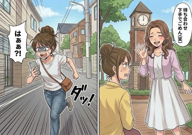 「私って待ち合わせ苦手なのぉw大学とバイトは遅れないんだけどねぇ～」反省の色ゼロ！？遅刻常習犯の友達との約束でまさかのこっちが大寝坊⇒信じられないLINEが返ってきて・・・