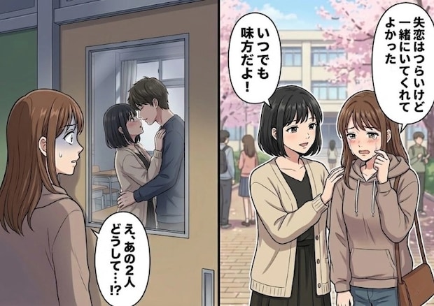 「私が復縁させてあげるね！」親友が元カレとの仲を取り持ってくれたものの⇒「彼はあなたのこと嫌いみたい」本音を知って落ち込むが、偶然“元カレと親友のキス現場”を目撃するはめに・・・