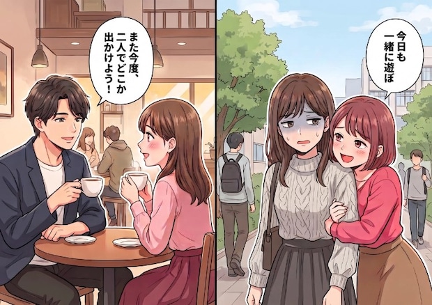 「今日も一緒に遊ぼうね！」恋人並みに依存してくる友人。ある日、久しぶりに1人時間を楽しんでいると初恋の彼と再会⇒この胸キュン展開が“最悪の出来事”を引き起こすことに・・・