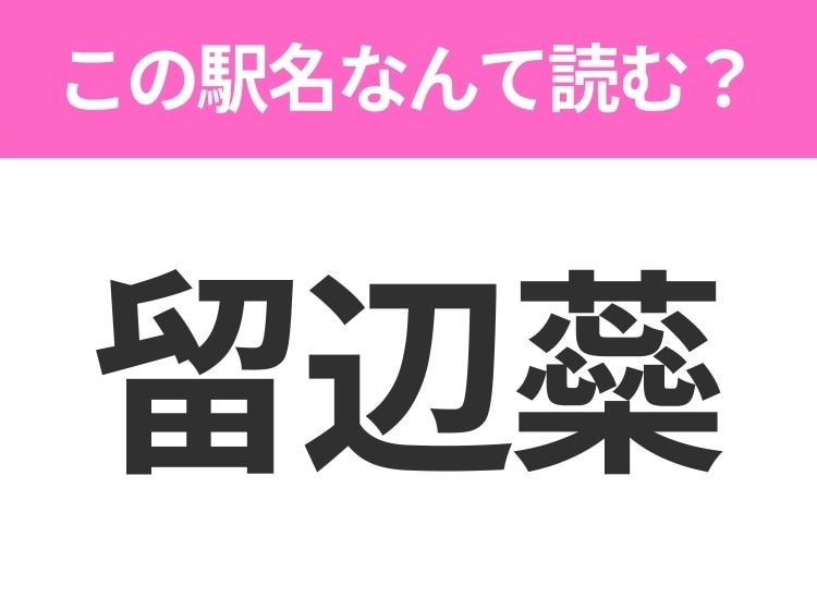 【駅名クイズ】「留辺蘂」はなんて読む?北海道にある駅です!