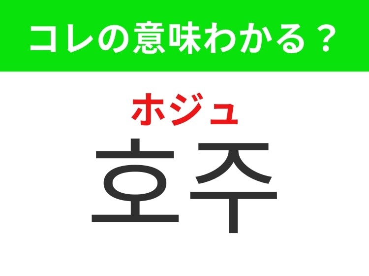【韓国生活編】 美しい自然が広がる国!「호주(ホジュ)」の意味は?