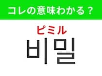 【韓国生活編】内緒にしておきたいこと！「비밀（ピミル）」の意味は？
