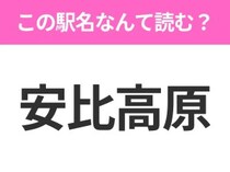 【駅名クイズ】「安比高原」はなんて読む？岩手県にある駅です！