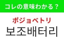 【韓国生活編】外出先で充電できる便利アイテム！「보조배터리（ポジョベトリ）」の意味は？