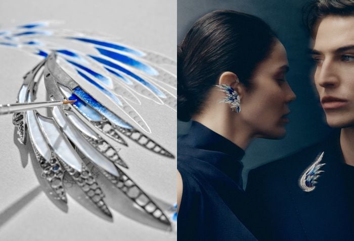 翼に宿るブルーのグラデーション、ショーメ新作ハイジュエリー「アンヴォル」